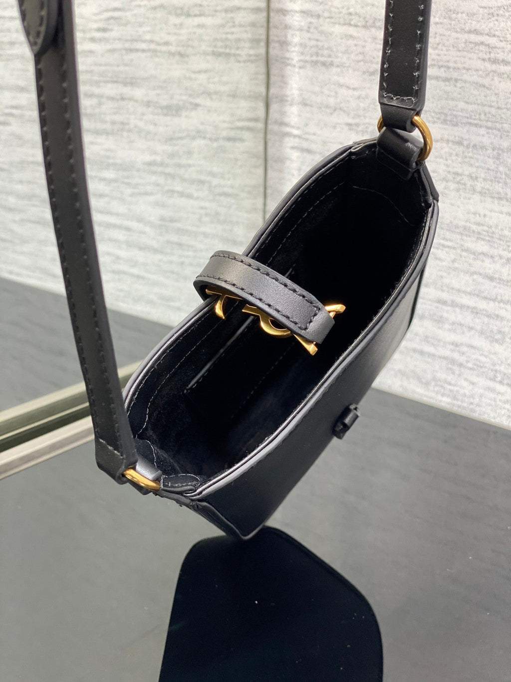 YSL Le 5 a 7 Mini Black Bag — view 5