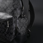 Coach West Backpack – Signature Canvas in Black/Grey - Black/Grey Monogram Pattern — view 9