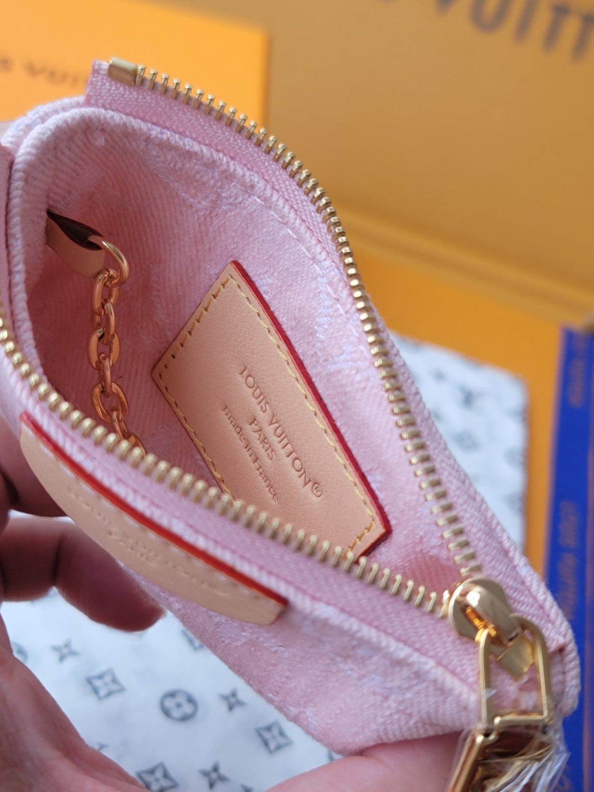 LV Denim Key Pouch - Pink — view 2