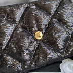 Chanel 19 Sequin Flap Bag Black — view 7