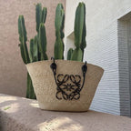 Loewe Sunday Neeti Black Raffia Bag — view 8
