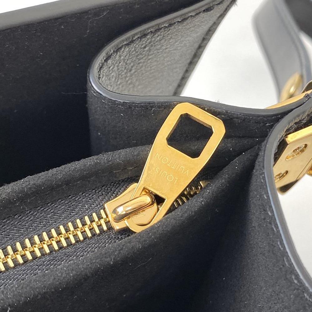 LV Dauphine MM Black Smooth Handbag — view 2