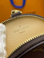 LV Neverfull MM Monogram Canvas Tote Shoulder Bag with Leather Trim and Pouch - Brown — view 8