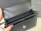 Saint Laurent Sunset Medium Monogram YSL Crossbody Bag - Black — view 5