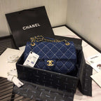 Chanel Denim Quilted Flap Bag — view 1