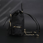 Burberry the Rucksack – Black Nylon & Leather Backpack with Gold-Tone Hardware - Black with Gold Accents — view 6
