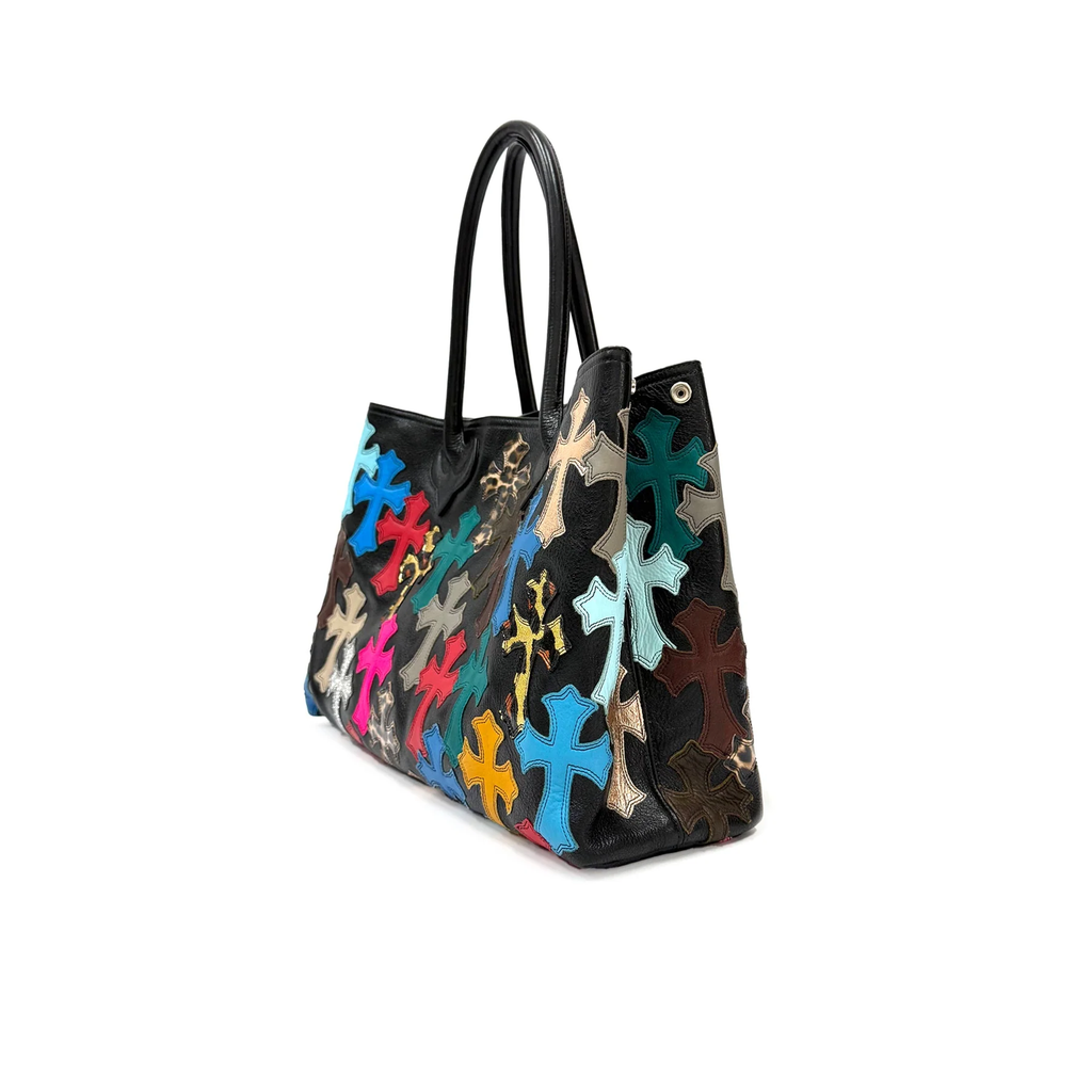 Chrome Hearts Multi-Cross Leather Patch Large Tote Bag — view 3