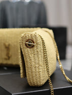 YSL Kate in Raffia Shoulder Bag — view 3
