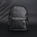 Coach West Backpack – Signature Canvas in Black/Grey - Black/Grey Monogram Pattern — view 1
