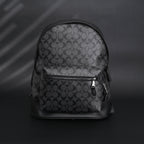 Coach West Backpack – Signature Canvas in Black/Grey - Black/Grey Monogram Pattern — view 1