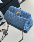 Chanel Denim Flap Bag - Blue — view 3