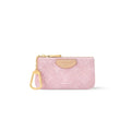 LV Denim Key Pouch - Pink — view 1