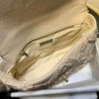 Chanel 19 Medium Denim Flap Bag Beige — view 8