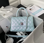 Chanel Coco Handle Bag 92990 23cm - Blue — view 7
