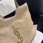 Saint Laurent YSL Raffia Bag — view 8