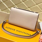 LV Twist Chain Wallet Light Pink Grain Leather — view 3