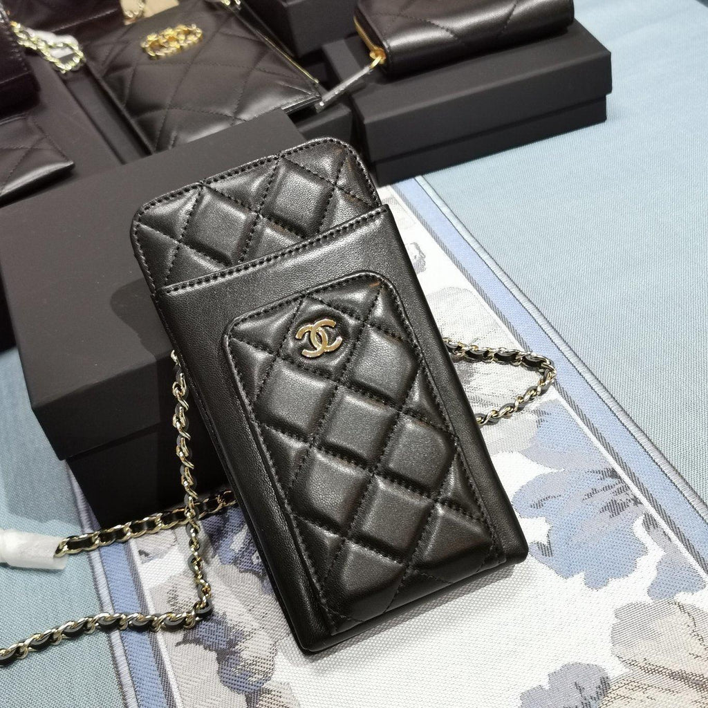 Chanel Lambskin Phone Holder Wallet — view 1