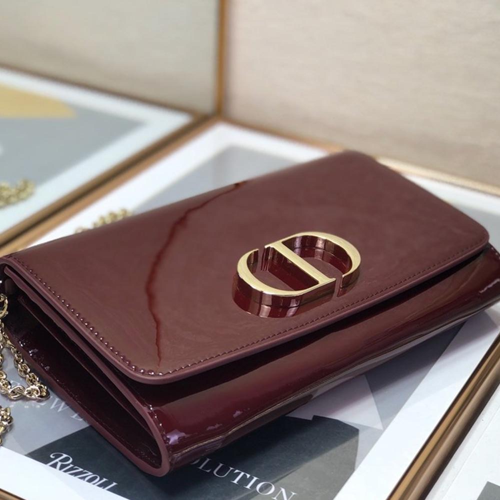 Dior 30 Montaigne Pouch - Maroon — view 5