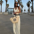 Loewe Sunday Neeti Black Raffia Bag — view 7