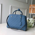 Louis Vuitton Montaigne MM Blue Handbag — view 1