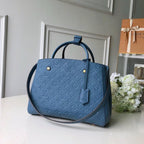 Louis Vuitton Montaigne MM Blue Handbag — view 1