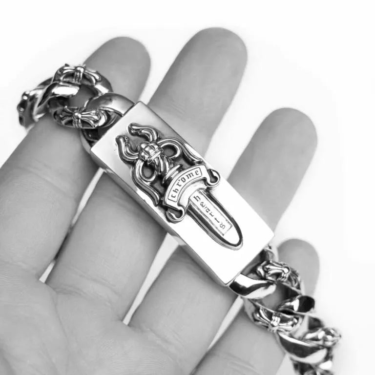 Chrome Hearts DAGGER ID FANCY LINK CLIP BRACELET 6 — view 8