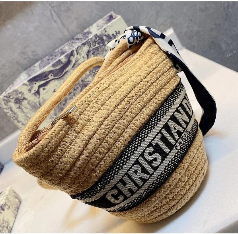 Dior Lady Oblique Bag - Straw — view 6