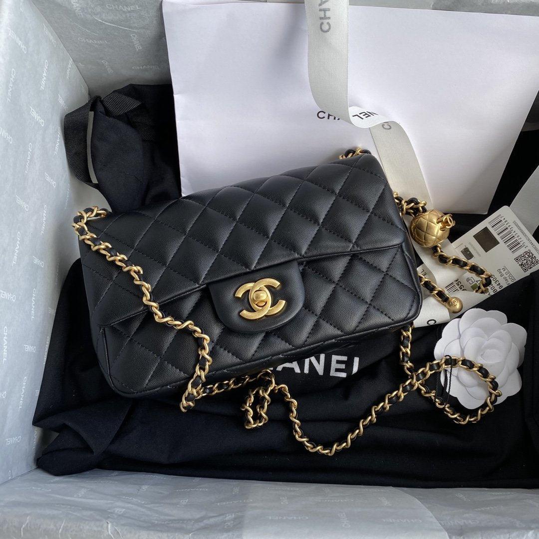 Chanel Pearl Crush Mini Flap Bag - Black — view 1