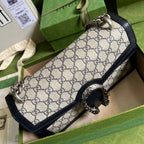Gucci Dionysus GG Supreme Beige and Blue Shoulder Bag — view 3