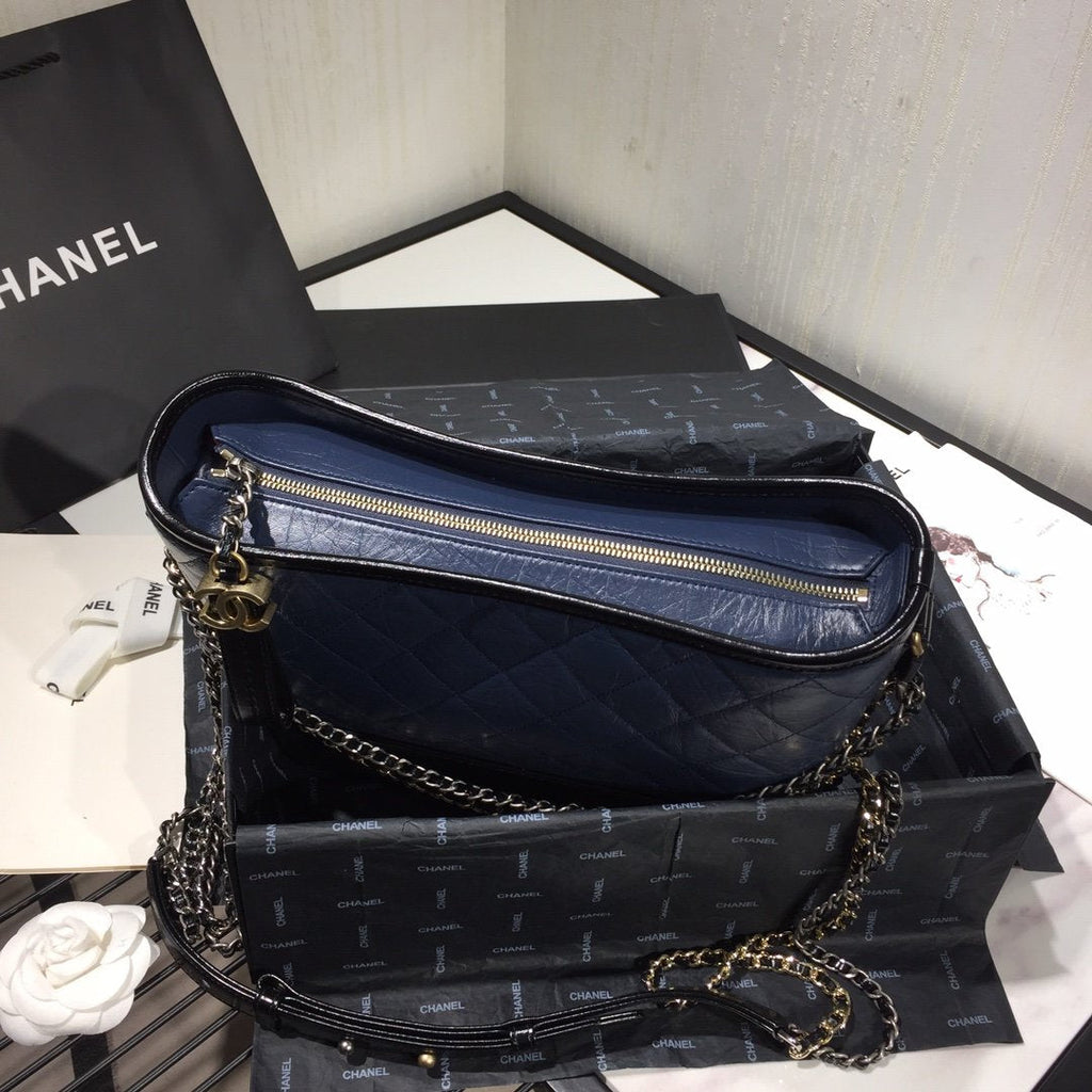 Chanel's Gabrielle Large Hobo Bag - Blue & Brown — view 3