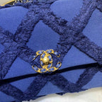 Chanel 19 Denim Medium Flap Bag - Blue — view 4