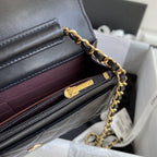 Chanel Wallet On Chain WOC Black Lambskin - Classic Black — view 7