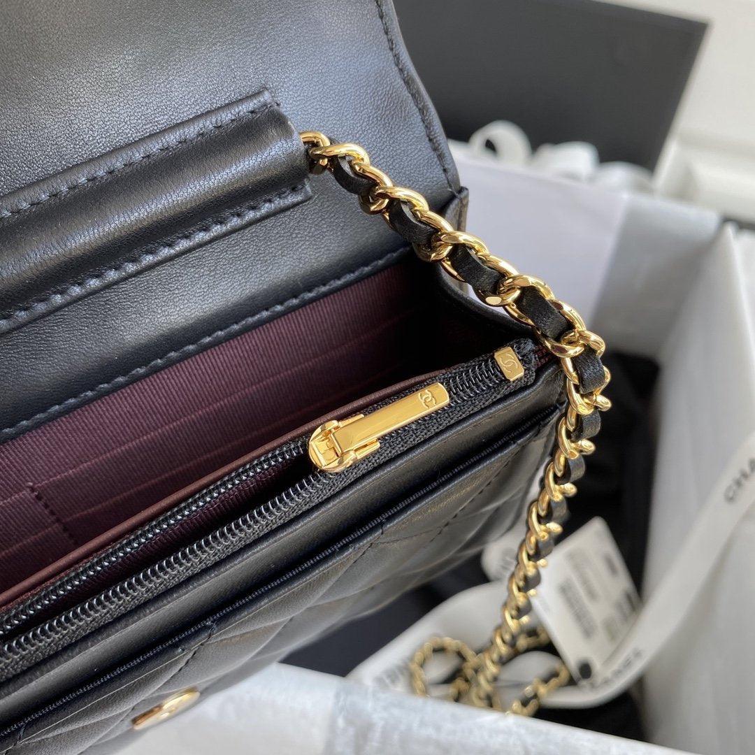 Chanel Wallet On Chain WOC Black Lambskin - Classic Black — view 7