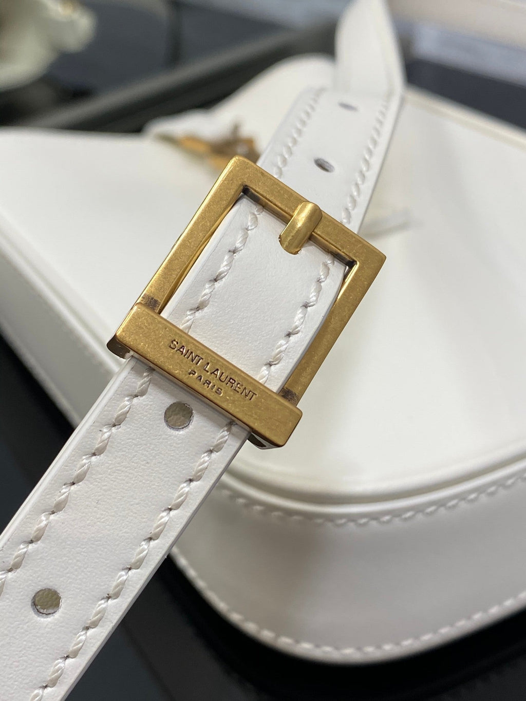 YSL Le 5 a 7 Mini White Bag — view 5