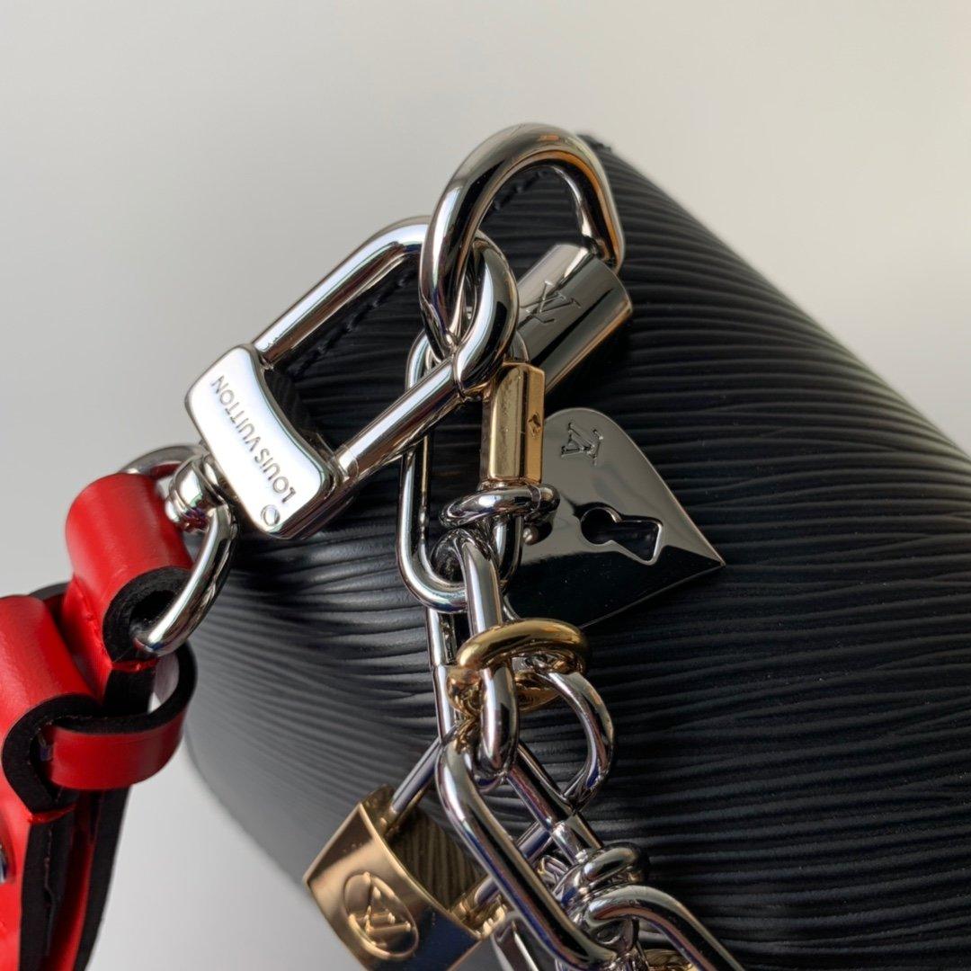 LV Twist MM Epi Leather Handle Crossbody Bag with LV Twist Lock and Love Lock Charms — view 6