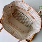 Louis Vuitton Neverfull MM Damier Azur Beige Tote Bag — view 9