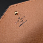 Louis Vuitton Sarah Wallet – Monogram Canvas Long Flap Wallet (M60531) - Classic Monogram Brown — view 6