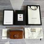 Gucci GG Marmont Mini Bag - Brown Leather — view 8