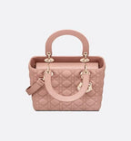 Medium Lady Dior Bag Blush Cannage Lambskin — view 2