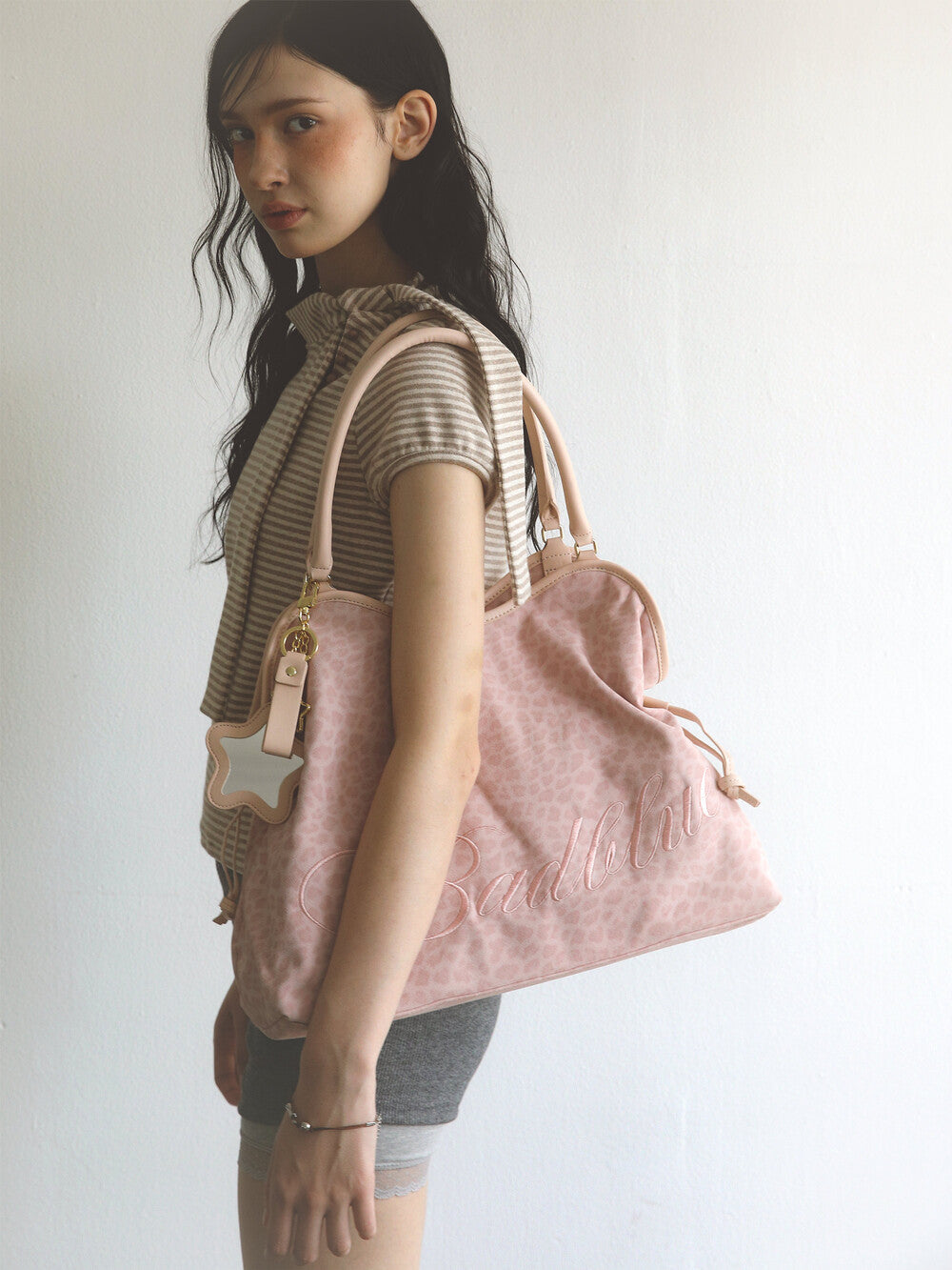 Washed Leopard Dimsum Bag Pink — view 4
