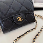 Chanel Mini Wallet On Chain Caviar Leather — view 6
