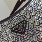 Prada Cleo Satin Bag with Crystals — view 4