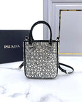 Prada Satin Tote Bag with Crystals — view 1