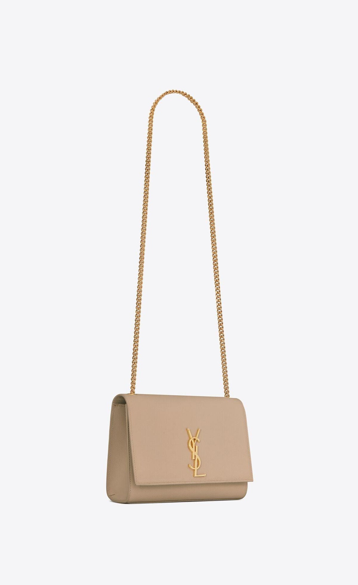 YSL Kate Medium Chain Bag in Grain De Poudre Embossed Leather — view 2