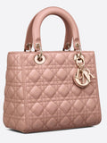 Medium Lady Dior Bag Blush Cannage Lambskin — view 1