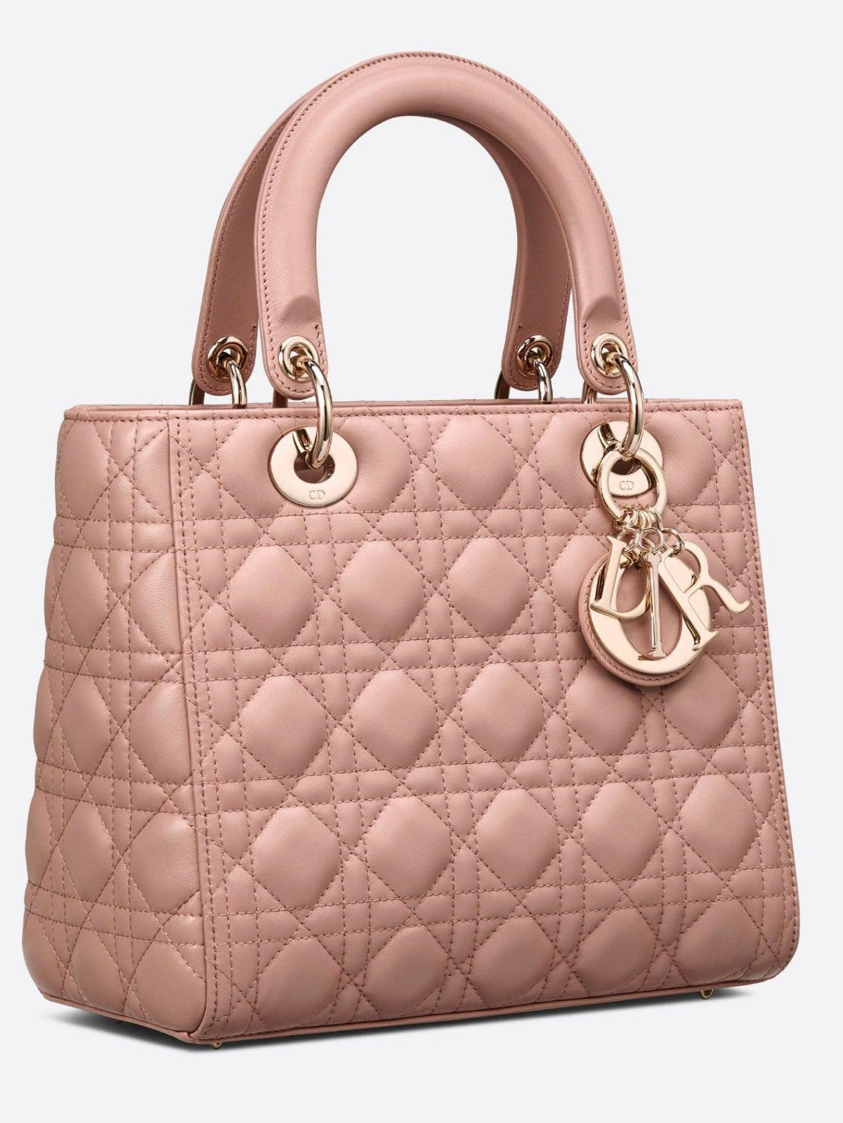 Medium Lady Dior Bag Blush Cannage Lambskin — view 1