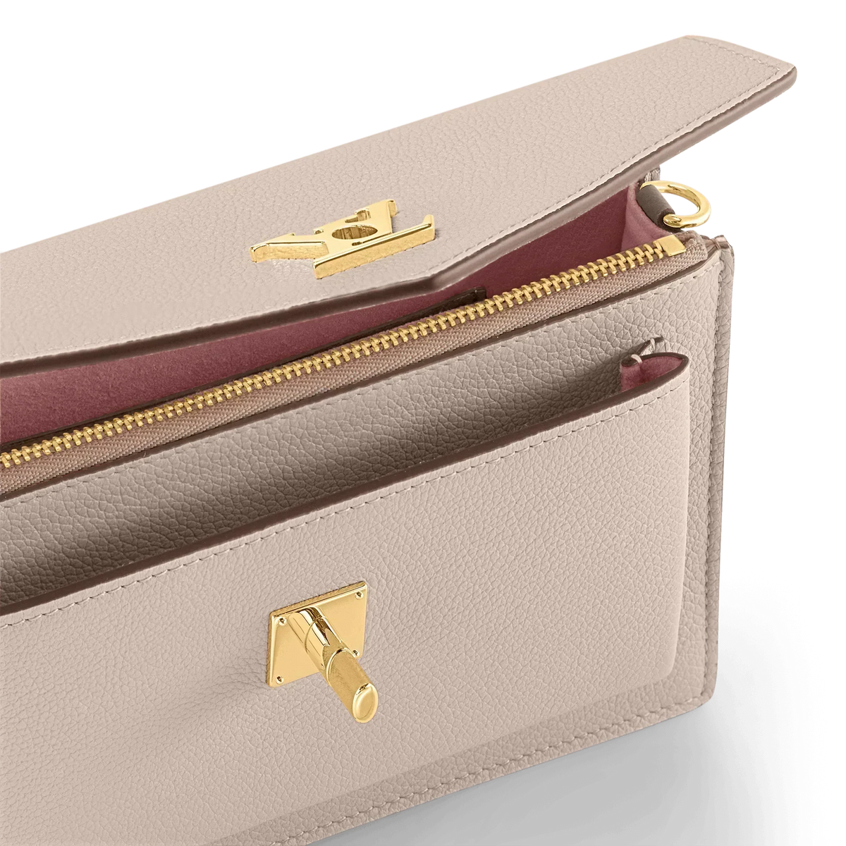 LV MyLockme Chain Pochette - Greige Beige — view 3
