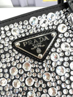 Prada Satin Tote Bag with Crystals — view 6
