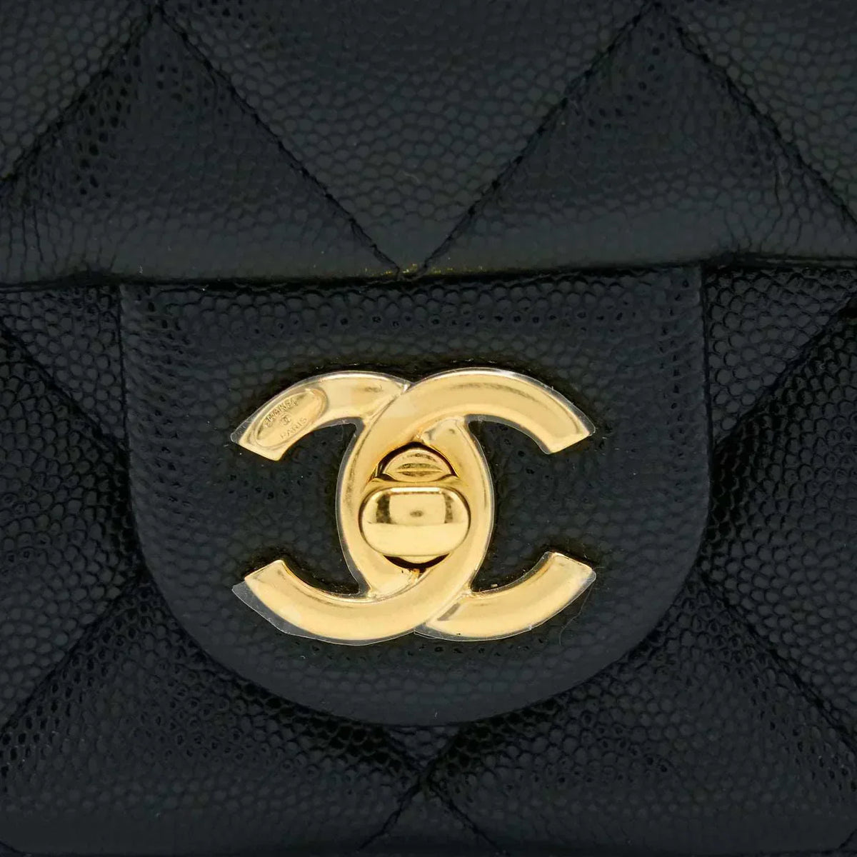 Chanel 23c Mini Flap Bag Chain Grained Calfskin Black — view 6