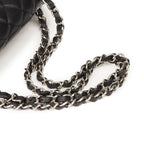 Chanel Classic Flap Bag with Silver Hardware - Black — view 6